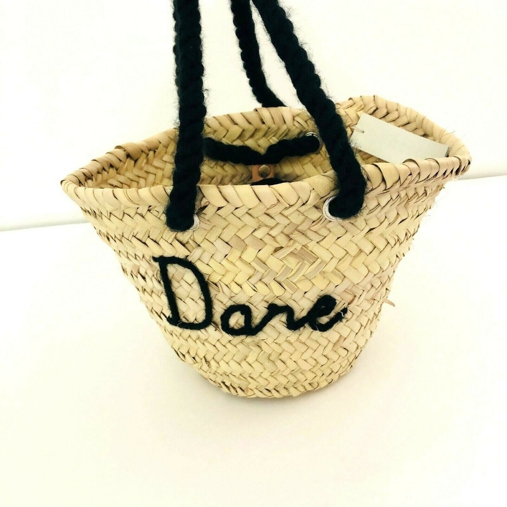 Poolside Woven Straw Dare Bag